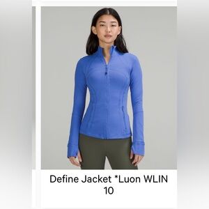 Women’s Lululemon Define Jacket Wild Indigo Size 10